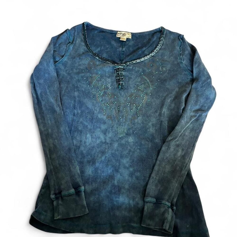Energie Women's Blue and Green Shirt